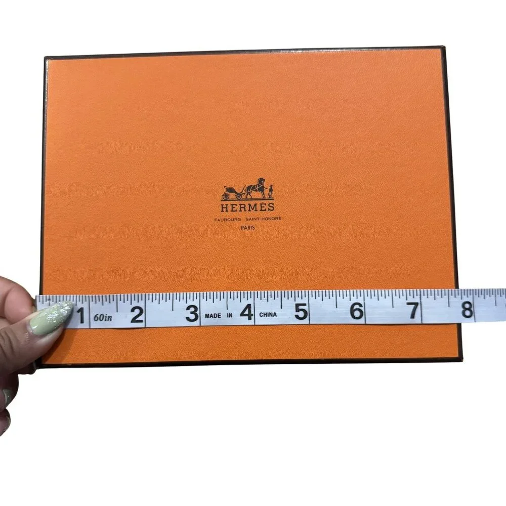 Hèrmes Authentic Empty Tie Gift Jewelry Accessory‎ Container Box Size 7.7x6x1.4